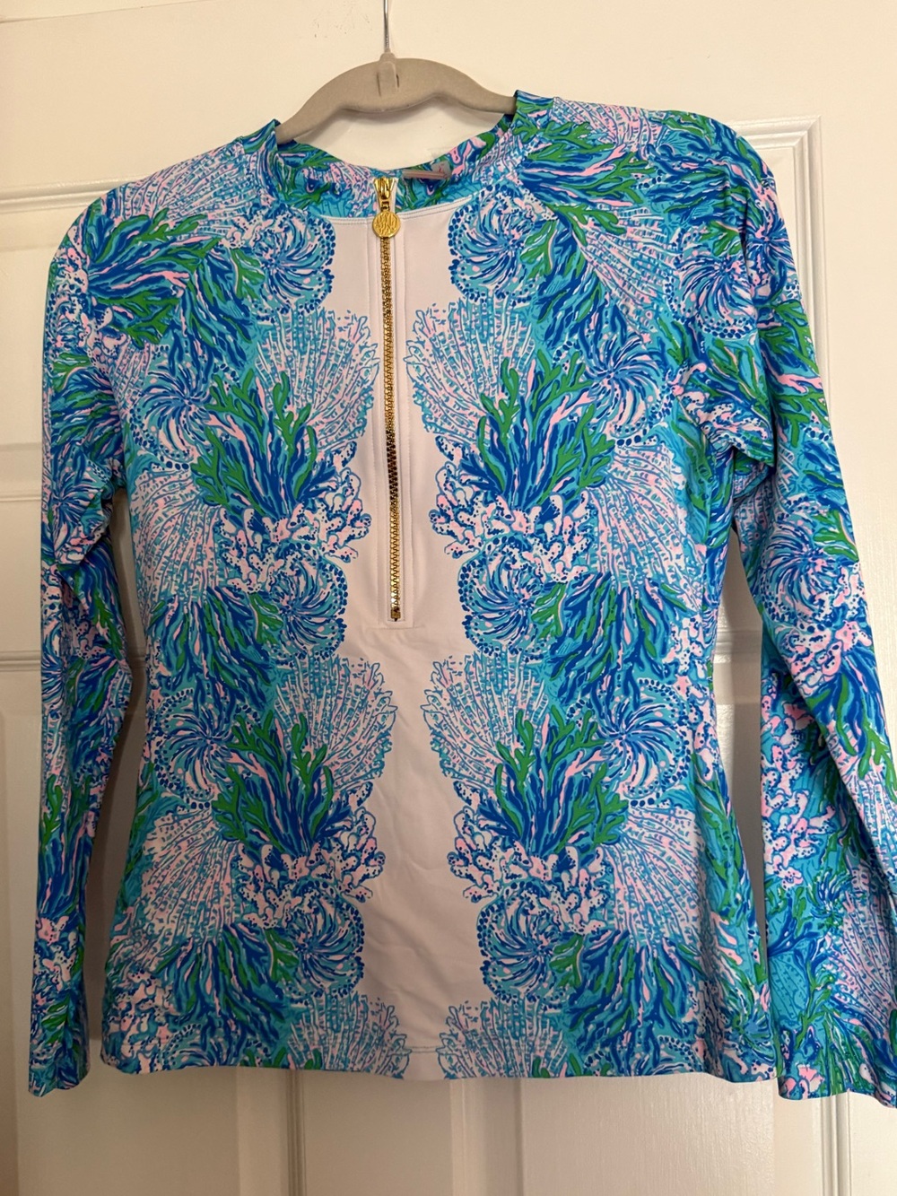 Lilly Pulitzer Nayte Rashguard Swimsuit Size 12